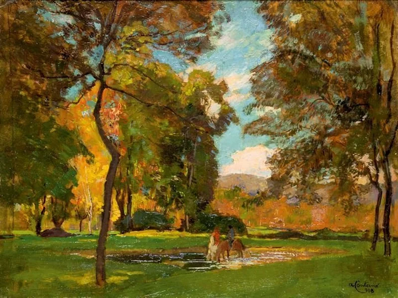1871-Arturo Conterno - Abbeverata